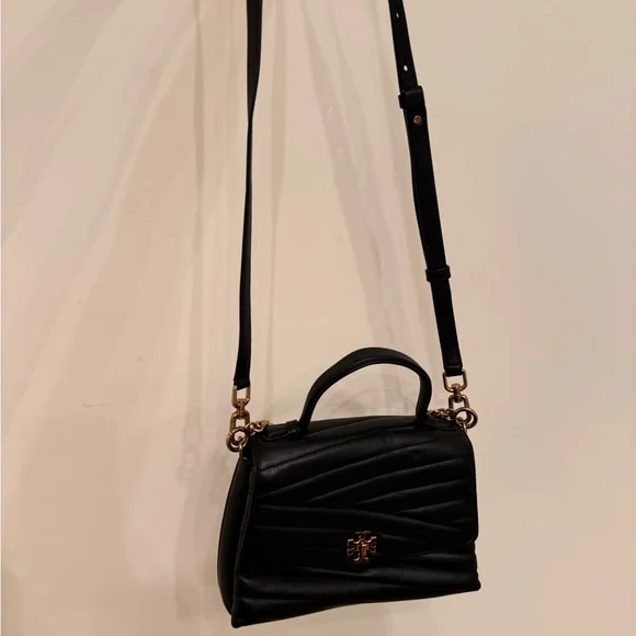 Tory Burch Black Quilted Leather Handbag - Picture 4 of 16